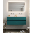 Mondiaz VICA Ensemble de meuble de salle de bain - 120cm - meuble sous-vasque smag - 2 tiroirs - lavabo moon double - sans trou de robinet version XL 60cm de haut SW1090105