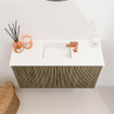 Mondiaz JOYA 70cm toiletmeubel - kleur Dusk - Wastafel FAYE positie Midden 1 kraangat kleur Talc. SW1421557