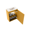 MONDIAZ TURE-DLUX meuble WC 40 cm Ocher. Lavabo EDEN Frappe position milieu. Sans trou de robinet. SW1102852