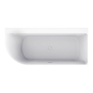 Wiesbaden Zenn baignoire d'angle droite 180 x 80 cm acrylique brillant blanc avec vidage brillant blanc SW1158952