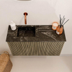 Mondiaz JOYA-DLUX 70cm meuble de salle de bains - couleur Dusk - Vasque FAYE position Gauche Sans trou de robinet couleur Lava. SW1423238