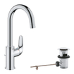 Grohe Swift QuickFix Mitigeur lavabo - L size - avec tirette - chrome SW1109325