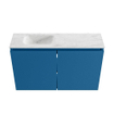 MONDIAZ TURE-DLUX 80cm toiletmeubel Jeans. EDEN wastafel Opalo positie links. Met 1 kraangat. SW1104342