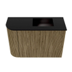Mondiaz JOYA 61.6cm meuble de salle de bains - arrondi gauche couleur Dusk - Vasque FAYE position Droite 1 trou de robinet couleur Urban. SW1421656
