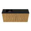 Mondiaz JOYA 90cm toiletmeubel - kleur Oak - Wastafel FAYE positie Links 1 kraangat kleur Urban. SW1421174