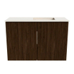 Mondiaz JOYA-DLUX Meuble de toilette 60cm - couleur Walnut - Vasque FAYE position Droite 1 trou de robinet couleur Meli. SW1424416