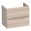BRAUER Solution Small Wastafelonderkast - 60x39x50cm - 2 softclose greeploze lades - 1 sifonuitsparing - hout - white oak SW393166