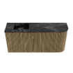 Mondiaz JOYA-DLUX 91.6cm toiletmeubel - ronding rechts kleur Dusk - Wastafel FAYE positie Links 1 kraangat kleur Lava. SW1423243