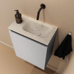 MONDIAZ TURE-DLUX Meuble toilette - 40cm - Plata - EDEN - vasque Opalo - position droite - sans trou de robinet SW1104488