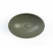 Arcqua Prince lavabo 49x34cm ovale marbre vert mat SW538258