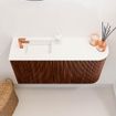 Mondiaz JOYA 81.6cm toiletmeubel - ronding rechts kleur Ruby - Wastafel FAYE positie Links 1 kraangat kleur Talc. SW1421759