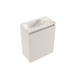 MONDIAZ TURE-DLUX Meuble toilette - 40cm - Linen - EDEN - vasque Frappe - position gauche - 1 trou de robinet SW1102819