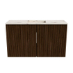 Mondiaz JOYA-DLUX 70cm meuble de toilette - couleur Walnut - Lavabo FAYE position Milieu Sans trou de robinet couleur Nata. SW1424493