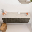 Mondiaz JOYA-DLUX 100cm toiletmeubel - kleur Shadow - Wastafel FAYE positie Rechts 1 kraangat kleur Opalo. SW1422953