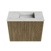 Mondiaz JOYA-DLUX 50cm toiletmeubel - kleur Dusk - Wastafel FAYE positie Rechts Zonder kraangat kleur Opalo. SW1423301