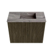 Mondiaz JOYA-DLUX 50cm meuble de salle de bains - couleur Shadow - Vasque FAYE position Droite 1 trou de robinet couleur Sombra. SW1425173