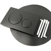 Geberit Sigma20 bedieningsplaat - 2-toets spoeling - ronde knoppen - matzwart/zw/matzw e.t.c. SW420200