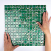 La Mosaic Factory Amsterdam carreau mosaïque - 32,2x32,2cm - carrelage mural et de sol - Carré - Verre Vert Moyen brillant SW62148