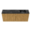 Mondiaz JOYA-DLUX 100cm toiletmeubel - kleur Oak - Wastafel FAYE positie Rechts Zonder kraangat kleur Lava. SW1422065