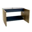 Mondiaz JOYA-DLUX 70cm toiletmeubel - kleur Dusk - Wastafel FAYE positie Links 1 kraangat kleur Glace. SW1423171