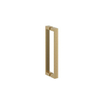 Crosswater Asura Kwartronde Douchedeur - 8mm - 100x80cm - met zijwand - hendel gehamerd - geborsteld messing SW1382523