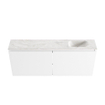 MONDIAZ TURE-DLUX Meuble WC 120 cm Talc. EDEN vasque Ostra position droite. Sans trou de robinetterie. SW1104654