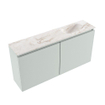 MONDIAZ TURE-DLUX Meuble toilette - 100cm - Greey - EDEN - vasque Frappe - position droite - 1 trou de robinet SW1102810