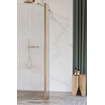 Fortifura Galeria zijwand - 50x200cm - ribbel glas - 8mm - met hoekprofiel - Geborsteld koper PVD (Koper) SW925344