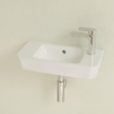 Villeroy & Boch O.novo Lave-main WC 50x14.5x13.5cm avec trop-plein 1 trou de robinet Ceramic+ Blanc Alpin SW448396
