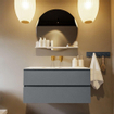 MONDIAZ VICA-DLUX Ensemble de meubles de salle de bains - 100cm - meuble bas plata - 2 tiroirs - lavabo encastré cloud central - sans trous de robinet - version haute 60cm - glace SW1088293