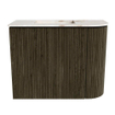 Mondiaz JOYA-DLUX 51.6cm toiletmeubel - ronding rechts kleur Shadow - Wastafel FAYE positie Links Zonder kraangat kleur Frappe. SW1422737
