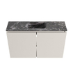 MONDIAZ TURE-DLUX Meuble de toilettes 80 cm Linen. Lavabo EDEN Lava position centrale. Sans trou de robinet. SW1103890