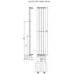 Plieger Cavallino Retto radiateur sèche-serviettes vertical double raccordement central 1800x298mm 817W blanc 7253020