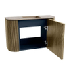Mondiaz JOYA-DLUX Meuble de salle de bains 63,2cm - arrondi gauche et droite couleur Dusk - Vasque FAYE position Milieu Sans trou de robinet couleur Arena SW1425794