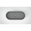 Arcqua Case vasque à poser - 60x26cm - Ovale - Marbre de synthèse Gris Mat SW767313