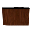 Mondiaz JOYA 61.6cm toiletmeubel - ronding links kleur Ruby - Wastafel FAYE positie Rechts Zonder kraangat kleur Urban. SW1421853