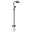GROHE Tempesta System 250 Regendoucheset - 158.8cm - hoofddouche - 25cm - ronde handdouche - 2 straalsoorten - met thermostaatkraan - matte black SW1077280