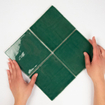 Terravito Viondo carreau mural - 13x13cm - 10mm - Carré - Vert ancien Brillant SW542658