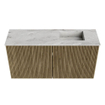 Mondiaz JOYA-DLUX Meuble de salle de bains 80cm - couleur Dusk - Vasque FAYE position Droite 1 trou de robinet couleur Glace. SW1423158