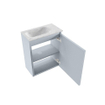 MONDIAZ TURE-DLUX Meuble de WC 40 cm Clay. Lavabo EDEN Opalo position gauche. Avec 1 trou de robinet. SW1104214