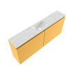 MONDIAZ TURE-DLUX Meuble de toilette 120 cm Ocre. EDEN vasque Opalo position milieu. Avec 1 trou de robinet. SW1104426
