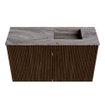 Mondiaz JOYA-DLUX 70cm meuble de salle de bains - couleur Walnut - Vasque FAYE position Droite 1 trou de robinet couleur Sombra. SW1424705