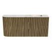 Mondiaz JOYA-DLUX 91.6cm toiletmeubel - ronding links kleur Dusk - Wastafel FAYE positie Rechts 1 kraangat kleur Frappe. SW1423115