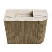 Mondiaz JOYA-DLUX Meuble de toilette 51,6cm - arrondi droit couleur Dusk - Vasque FAYE position Gauche Sans trou de robinet couleur Nata SW1425912