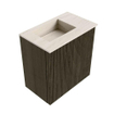 Mondiaz JOYA-DLUX 40cm toiletmeubel - kleur Shadow - Wastafel FAYE positie Links Zonder kraangat kleur Meli. SW1424865