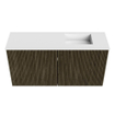 Mondiaz JOYA 80cm toiletmeubel - kleur Shadow - Wastafel FAYE positie Rechts Zonder kraangat kleur Talc. SW1421423