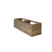 HR badmeubelen Matrix Meuble sous-vasque - 140x44.8x40cm - 2 tiroirs - sans poignées avec profil de prise en main - chêne naturel SW233771