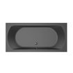 Baignoire Xenz Lagoon - 190x90cm - avec trop-plein - sans bonde - Acrylique Ebony mat SW103409