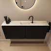 MONDIAZ TURE-DLUX Meuble toilette - 120cm - Urban - EDEN - vasque Ostra - position centrale - 1 trou de robinet SW1104733