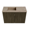 Mondiaz JOYA-DLUX Meuble WC 60cm - couleur Shadow - Lavabo FAYE position Gauche Sans trou de robinet couleur Arena. SW1424790